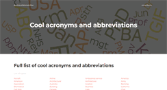 Desktop Screenshot of coolacronyms.com
