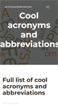 Mobile Screenshot of coolacronyms.com