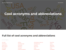 Tablet Screenshot of coolacronyms.com